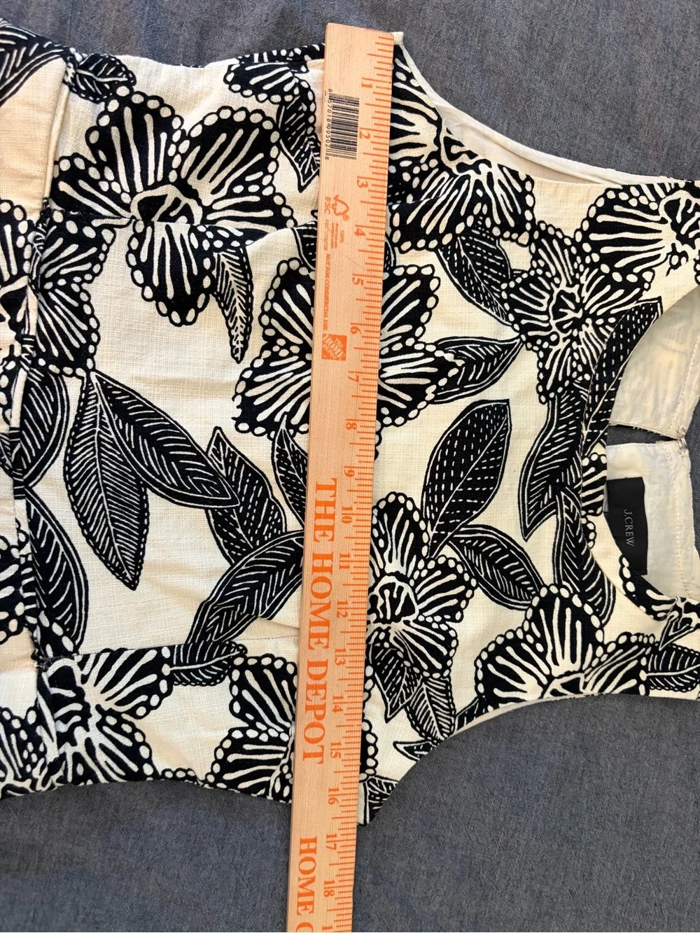 J. Crew Polynesian Floral Print Fit and Flare Sleeveless Cotton Dress Size 4